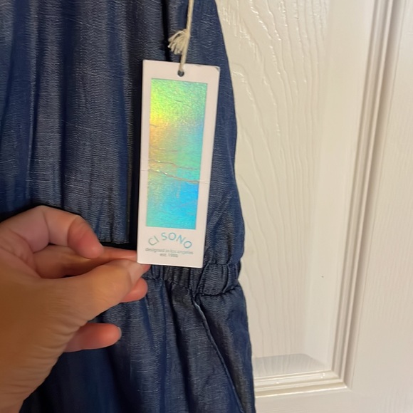 CI SONO light weight dark wash jumpsuit. Size lg. - Picture 4 of 4